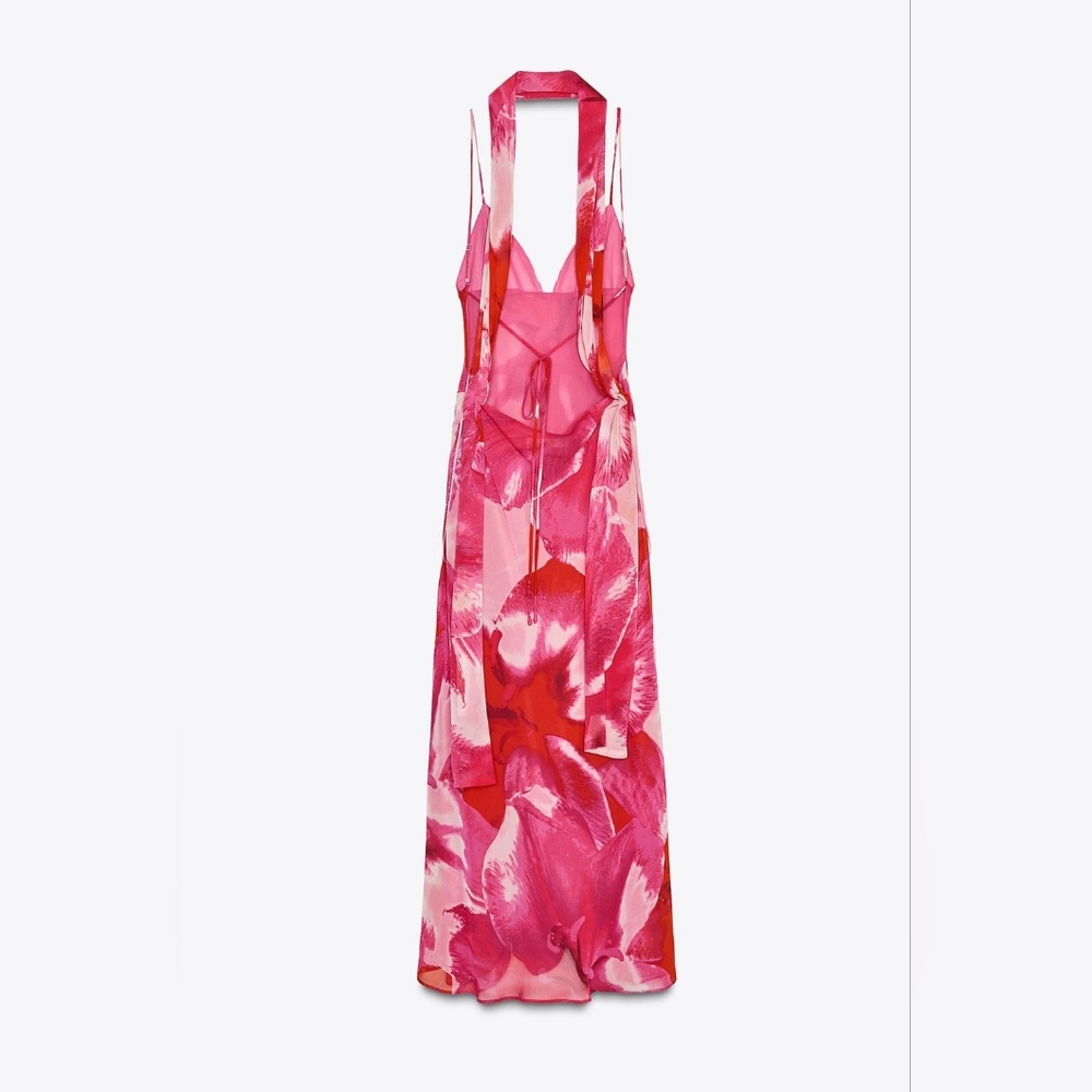 ❌️SOLD❌️FOULARD PRINT LONG DRESS SIZE XS - Picture 8 of 13